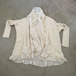 Anthropologie Cream Colored Cardigan